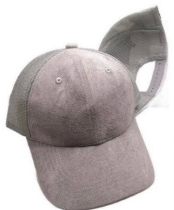 Grey Mesh Back Ball Cap