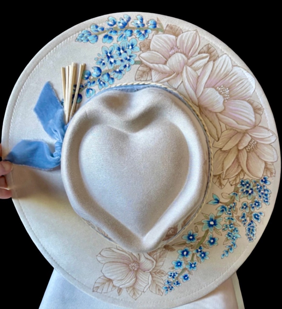 Hand-burned wearable art by Painted Lotus